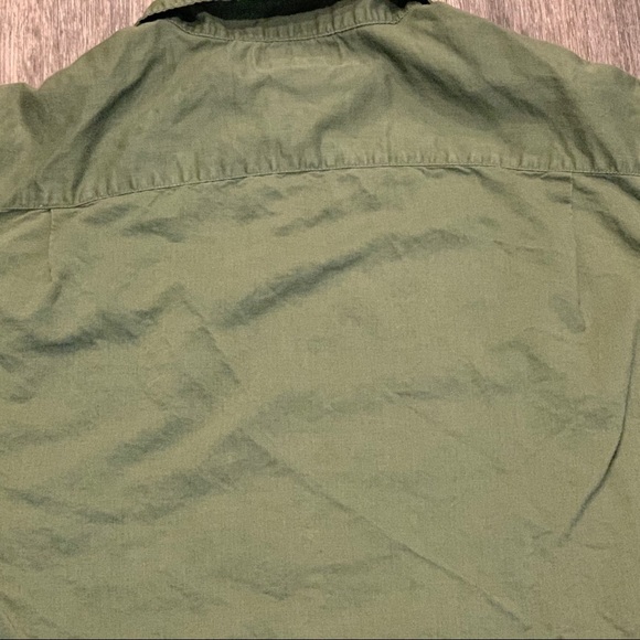 COLUMBIA Short Sleeve Button Up Shirt Green - Picture 9 of 9